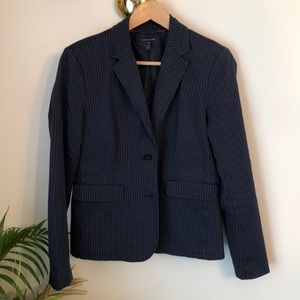 Women’s Tommy Hilfiger blue pinstripe short blazer Sz 8